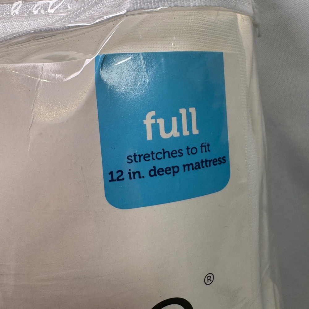 Allerease Full Mattress Encasement Waterproof Allergy Protection 12in Deep White - Picture 2 of 5